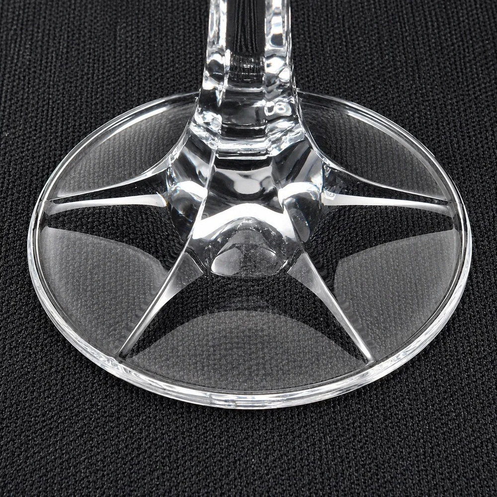 Mikasa Uptown Crystal Water Wine Goblets Set of 4 Clear Vertical Swirl Cut 9in